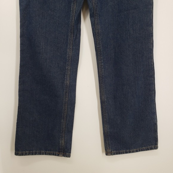 Carhartt Relaxed Fit Straight Leg Jeans Womens Size 6 Flannel Lined Dark Wash - Picture 6 of 9